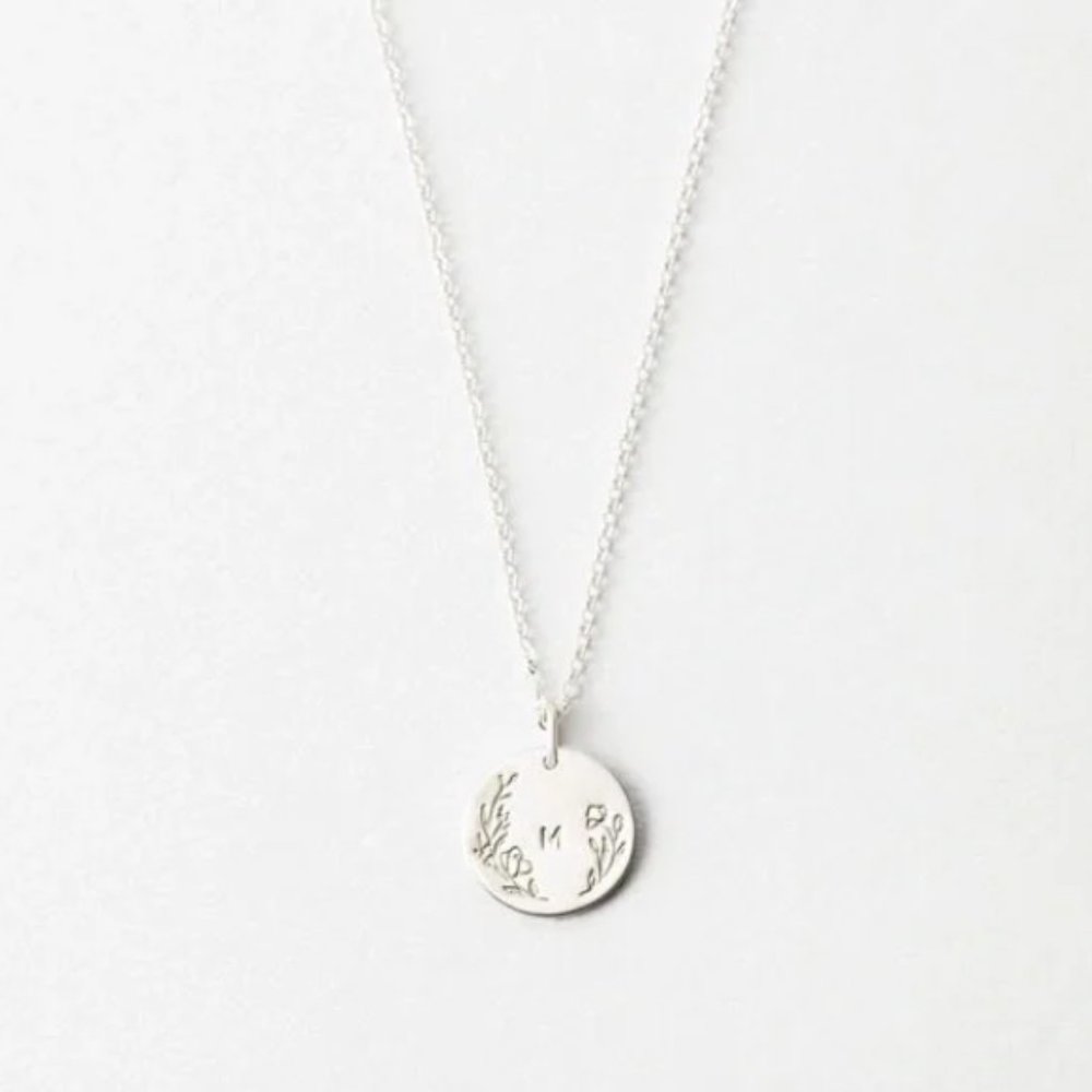 Floral Letter C Beautiful Initial Bohemian Personalized Gold/Silver GiftNecklace - Picture 5 of 16